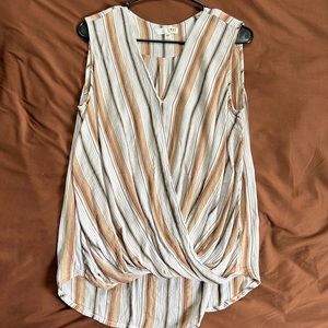 Sleeveless striped blouse